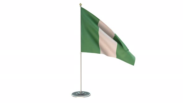 Nigeria Small Flag Pole Loops With Alpha