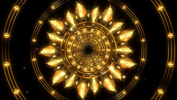 4k Gold Mandala Background