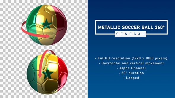 Metallic Soccer Ball 360 - Senegal