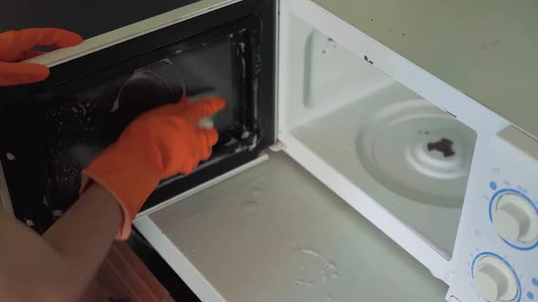 Cleaning a Microwave with Vinegar alt