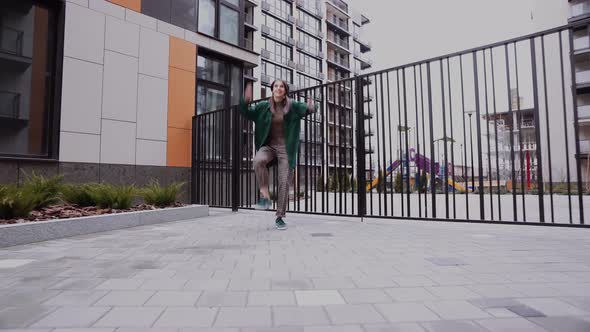 Female Locking Dancer Outdoors alt