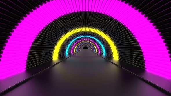 Neon Colored Loop Road