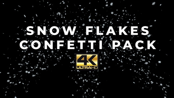 Snow Flakes Confetti Pack 4K