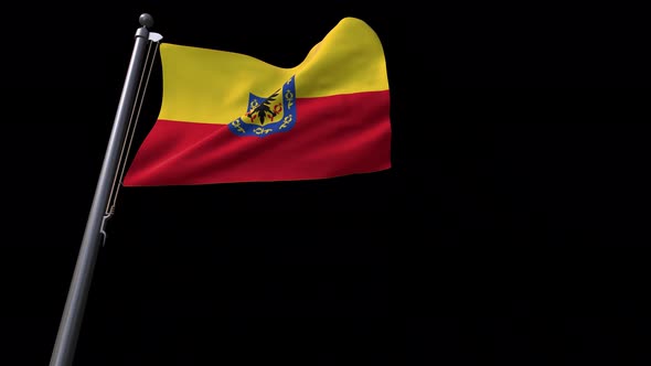 Flag Of Bogotá City (Colombia)  With Alpha Channel 4K alt