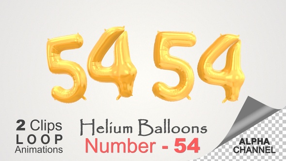 Celebration Helium Balloons With Number – 54