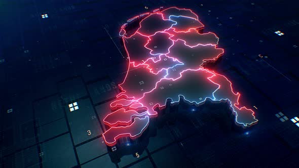 Netherlands  Map 4k Loop alt