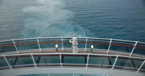 Young girl on a ship. Shot on Black Magic Cinema Camera alt