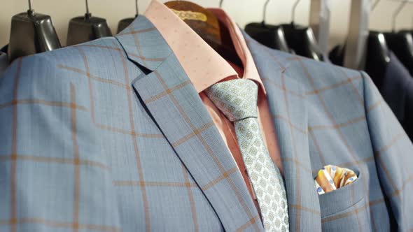 Stylish Mens Suit with Pocket Handkerchief alt