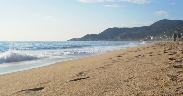 Soft Sea Waves on Kleopatra Beach