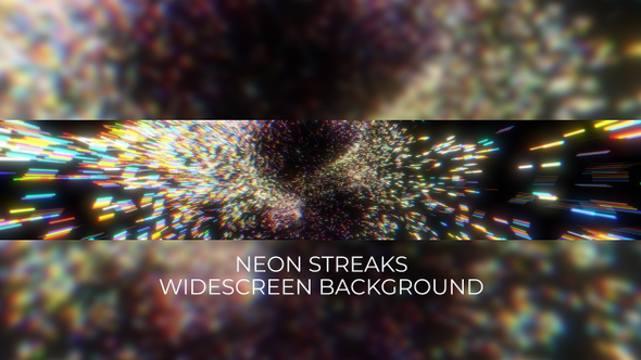 Neon Streaks Widescreen Background