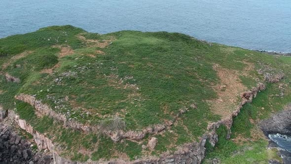 Arial view of Cook Island Aquatic Reserve created to conserve the biodiversity of fish and marine ve alt