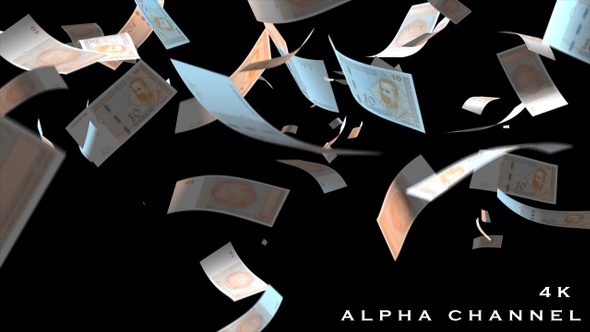 Falling Bosnia Money Banknotes alt