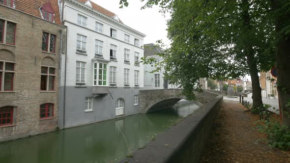 Buildings on the Dijver Canal's waterfont, Bruges