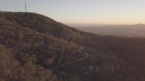 Sunrise at Denham Lookout, Denham, New South Wales, Australia Aerial Drone 4K