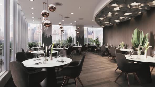 Interior of a Modern Restaurant alt