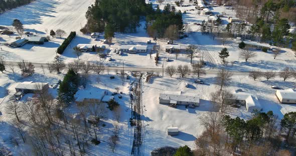 Aerial View Individual Houses Buildings Complex in Residential Houses Neighborhood Roof Houses alt