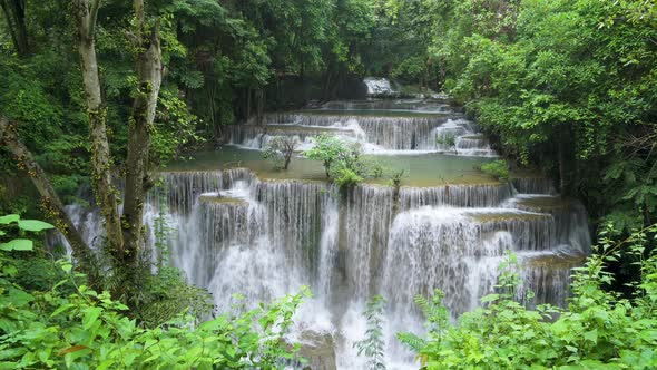 Huai Mae Khamin Waterfall, fourth level, Kanchanaburi, Thailand