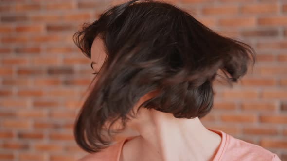 Closeup Joyful Female