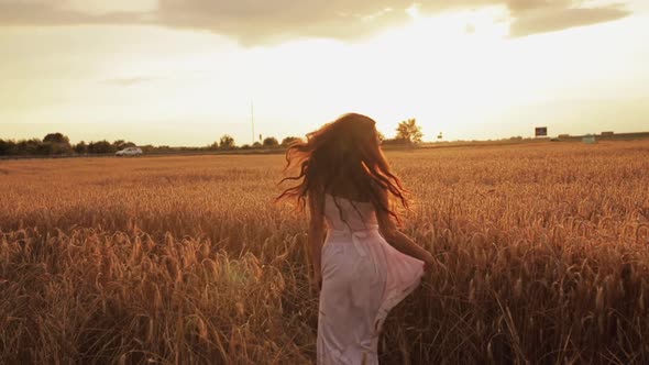 Cheerful Lady Enjoying Her Leisure Time Outdoors