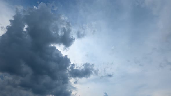 A Footage of a Cloudy Sky During the Day
