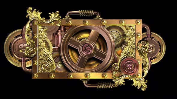 Steampunk mechanism with alpha channel