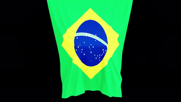 The piece of cloth falls with the flag of the State of Brazil to cover the product alt