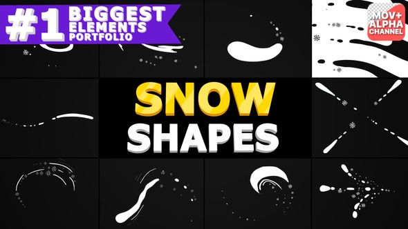 Snow Shapes Pack | Motion Graphics