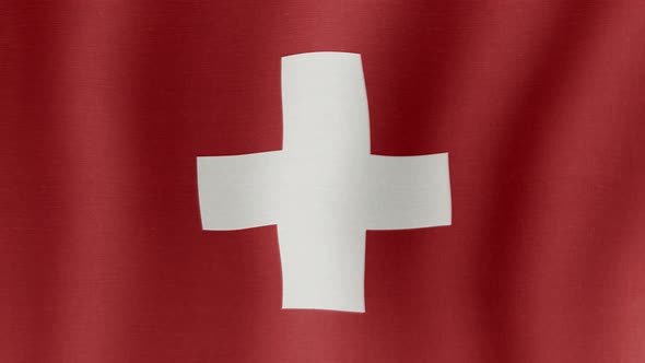 The national flag of Switzerland