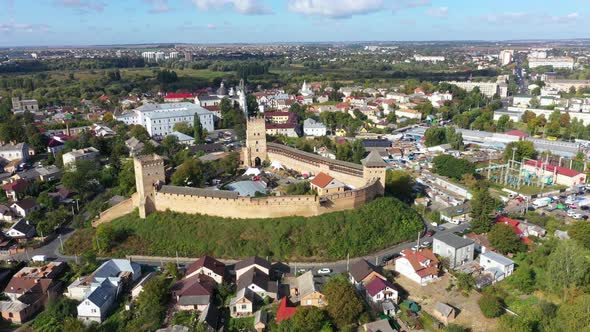 Beautiful Lutsk Cityscape Near The Lubart Castle