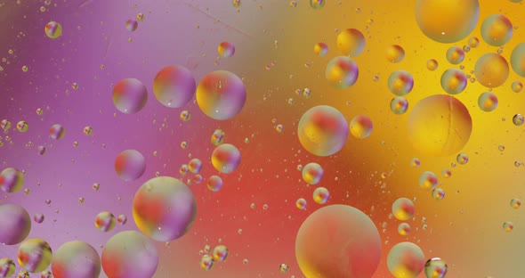 Fantastic Structure of Colorful Bubbles. Chaotic Motion. Abstract Background alt