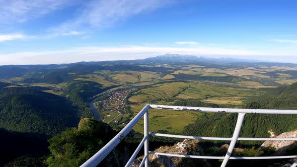 View from the Trzy Korony lookout tower on the High Tatras in Slovakia