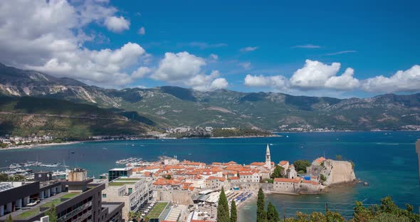 Budva old town, Montenegro. Famous touristic city destination on Adriatic sea