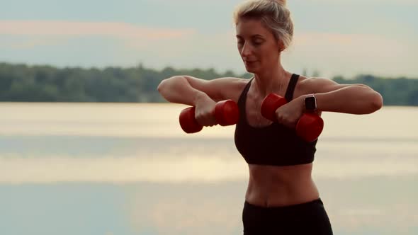 Fit Athlete Intensive Workout. Sport Outdoor Activity Training. Healthy Wellness Body Intense alt