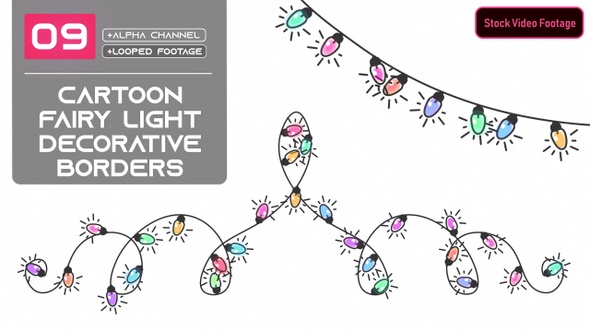 Cartoon Fairy Light Decorative Borders