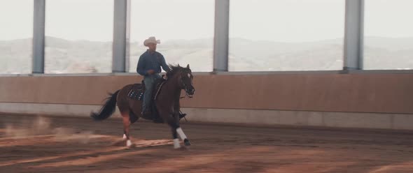 Cowboy on a Horse Ranch alt