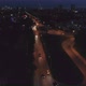 Aerial view of the streets of the city at night with Roundabout road junction 13 - VideoHive Item for Sale