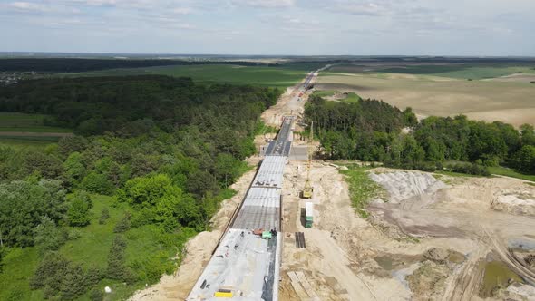 There Are Cargo Works On Construction Of The Highway alt