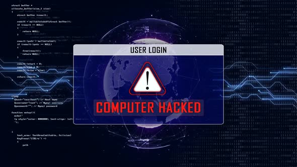 Computer Hacked and User Login Interface