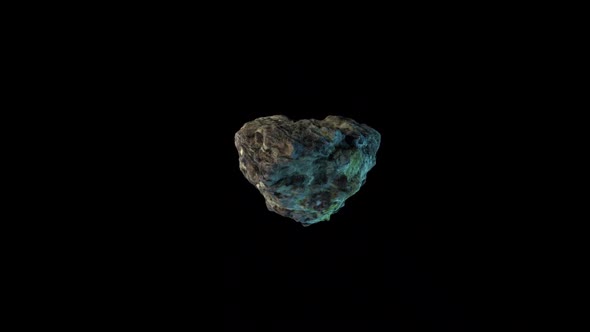 Rocky asteroid with alpha channel