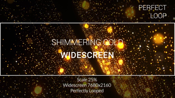 Shimmering Gold Particles Widescreen