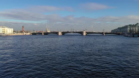 St. Petersburg. Palace Bridge. Neva
