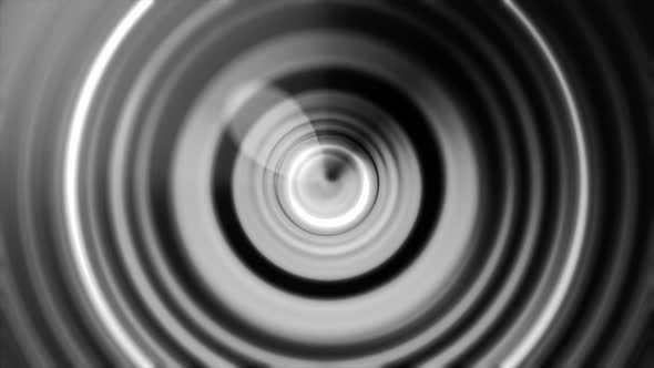 Monochrome sound waves, pulsating dance of circles and lights alt