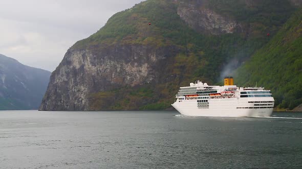 Cruise Ship in Geiranger, Norway.