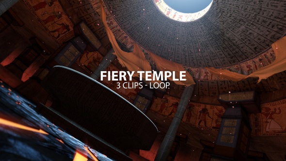 Fiery Temple With Platform