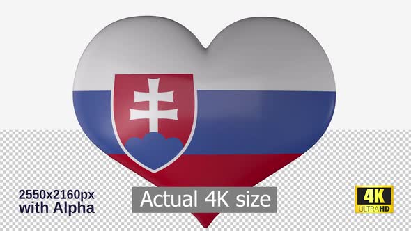 Slovakia Flag Heart Spinning alt