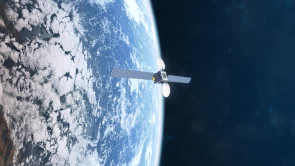 Realistic Animation of a Satellite in Orbit of Planet Earth alt