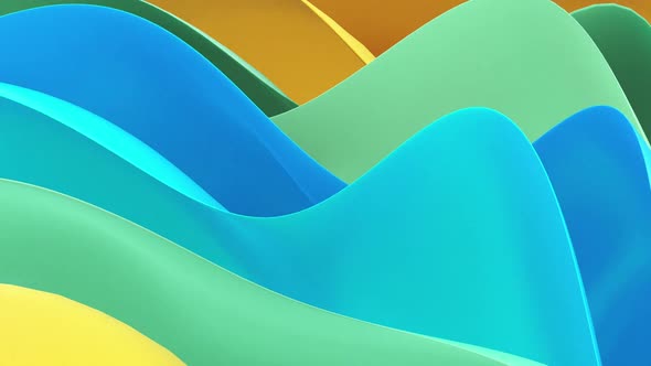 3d Abstract Colorful Shapes Wave V3