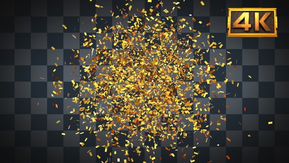 Gold Confetti 4K