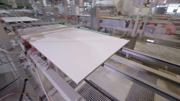 Conveyor in Workshop of Plant of Production Ceramic Tile