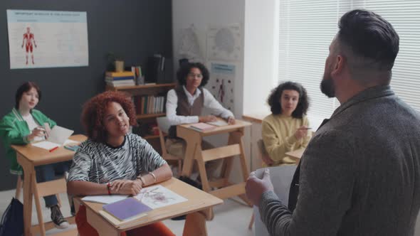 Girl Raising Hand on Lesson alt